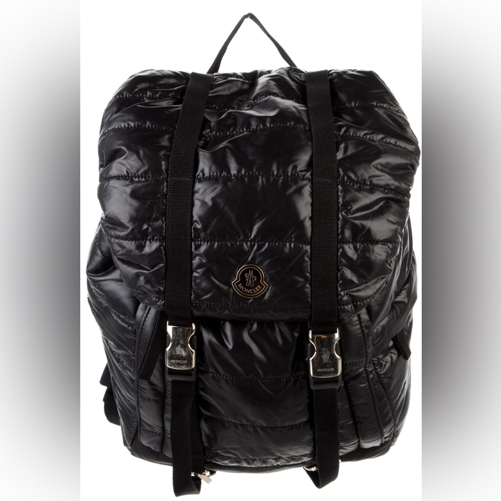 Moncler Shiny Black Puffer Backpack